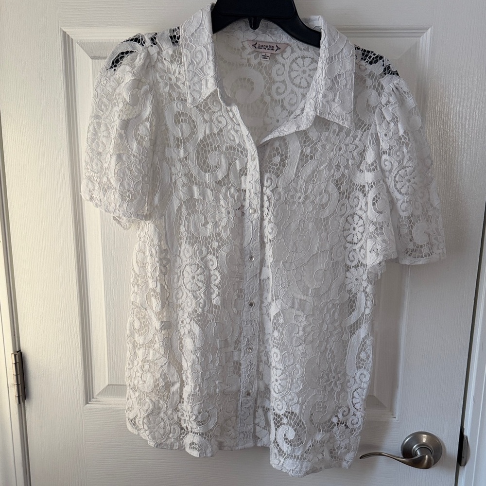 Koret White Lace Blouse